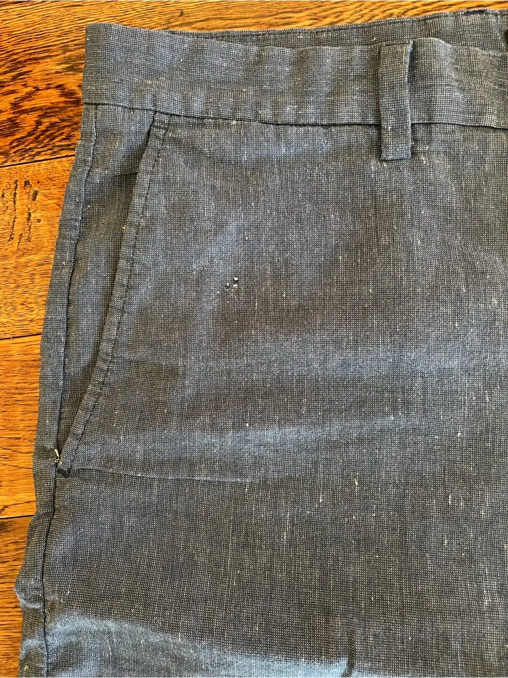 Banana Republic Shorts Men’s Flat Front Linen Blend Light Blue Size 35